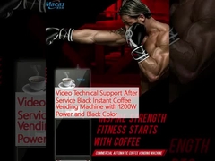 Video Soporte técnico después del servicio Máquina expendedora de café instantáneo negro con 1200W de potencia y color negro