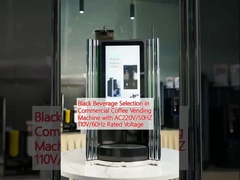 Selección de bebidas negras en máquinas expendedoras de café comerciales con voltaje nominal AC220V/50HZ 110V/60Hz