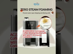 Máquina vendedora de café comercial AC220V/50HZ con conexión a Internet WIFI y RJ-45