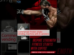 Máquina expendedora de batidos de proteínas comerciales con 8 latas