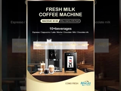 Máquina de venta de café de leche fresca en la parte superior de la mesa comercial
