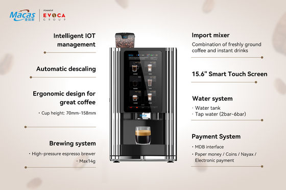 comprar Acero inoxidable 304 Máquina de venta de café expreso comercial 57Kg fabricación en línea