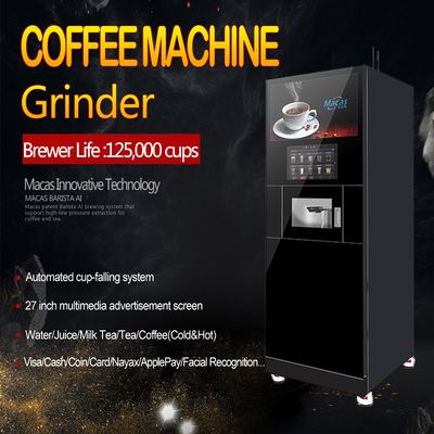 Máquina de café comercial OEM Máquina automática de venta de café con cervecera de té