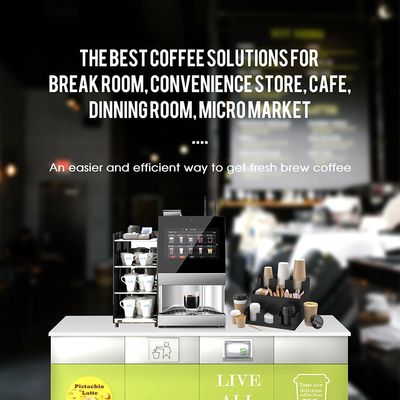 WIFI 4G Máquina de venta de café comercial Máquina automática de café expreso