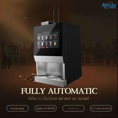Máquina de venta de café con pantalla táctil inteligente para uso comercial