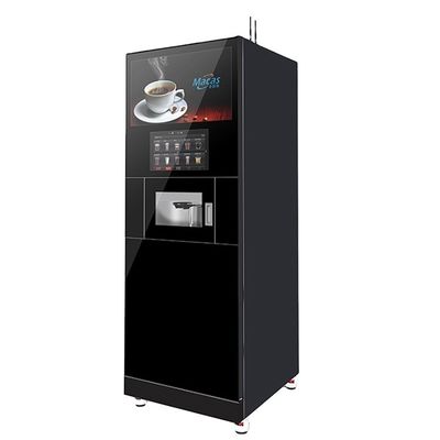 Máquina automática de ventas de capuchinos recién molida de pie libre con enfriador