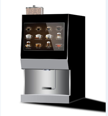 comprar 15.6 pulgadas de pantalla publicitaria máquina de venta de café de escritorio con agua de suministro tanque de agua y agua del grifo fabricación en línea
