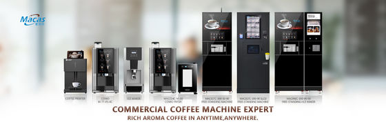 Máquina de venta de café comercial con pantalla táctil con soporte de IOT