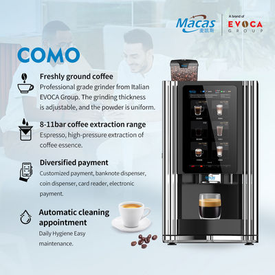 Máquina expendedora de café comercial 2000W 220V con pantalla táctil de 15.6 pulgadas