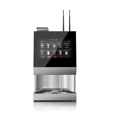 Un buen precio. Máquina de venta de café comercial de acero inoxidable a frío y caliente 2700W en línea