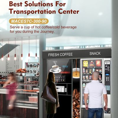 Un buen precio. Suministro Comercial Máquina de café de pie automático Máquinas expendedoras de café en línea
