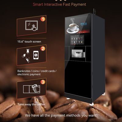 Un buen precio. Máquina de venta de café MACAS Máquina de venta de café con pantalla de publicidad de 27 pulgadas en línea