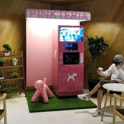 Un buen precio. Máquina de venta de café instantáneo con interfaz de pago móvil en línea