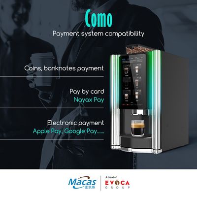 15.6 pulgadas pantalla táctil instantánea de frijoles a la taza máquina expendedora de café soporte IOT
