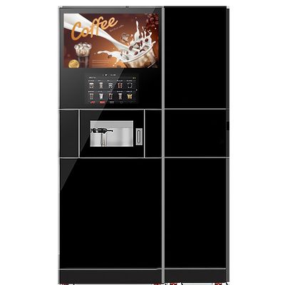 Un buen precio. Máquina de venta de café operada por moneda con máquina de hielo de 2400W en línea