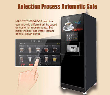 Un buen precio. Máquina de café profesional de pie en el suelo para servicios automáticos de venta de té y café en línea