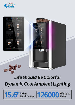 Un buen precio. Máquina de venta de café comercial 220V/50-60Hz 57Kg 15,6 pulgadas pantalla táctil MOQ 2 unidades Soporte IOT en línea