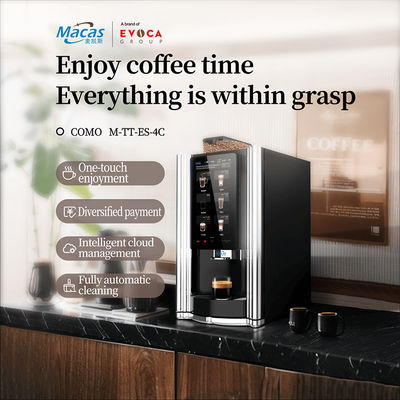 Material de la carrocería de chapa de metal Máquina comercial de venta de café para un rendimiento duradero