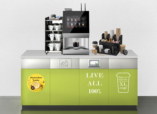 Sirva de manera eficiente el café recién preparado con la última máquina expendedora de café de grano a taza