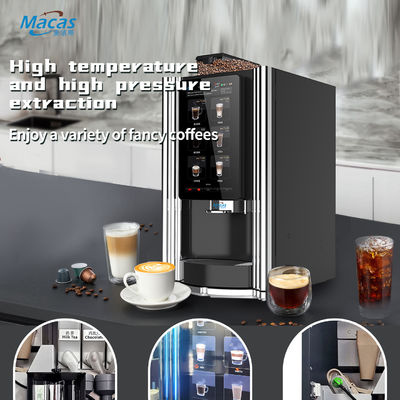 15.6 pulgadas de pantalla táctil de frijoles a la taza máquina expendedora de café para el edificio de oficinas