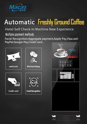 Potente rendimiento con Macas Commercial Cabinet totalmente automático recién molido de la máquina de café AC230V