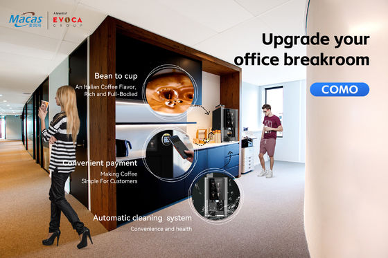 Máquina vendedora de café inteligente y compacta para el despliegue de OCS por Evoacas