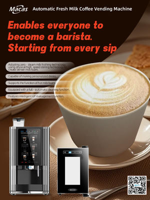 Un buen precio. Máquina expendedora de café automática con sistema de autolimpieza y rango de presión de preparación de 8-11 bares en línea